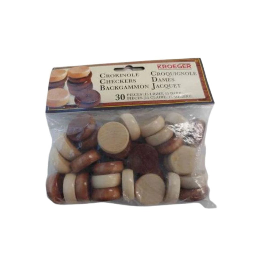 30 Pcs Wooden Crokinole Checkers Backammon (ML) JEUX - Cartes et Accessoires - Cartes à jouer