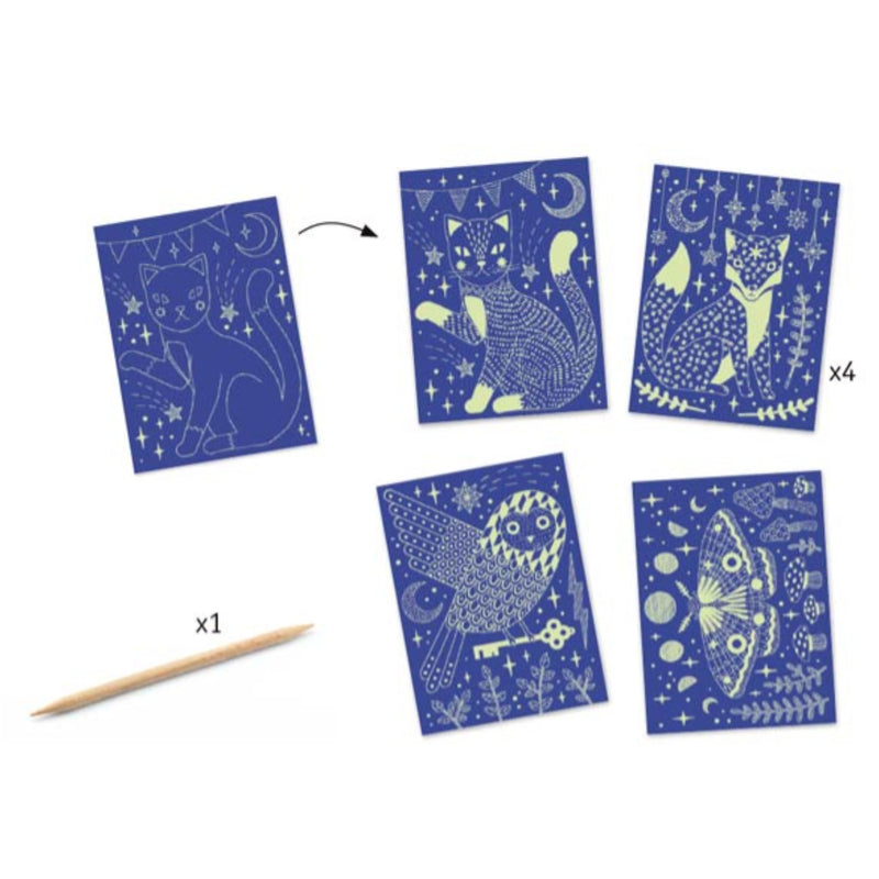 Cartes à gratter / Dans la nuit