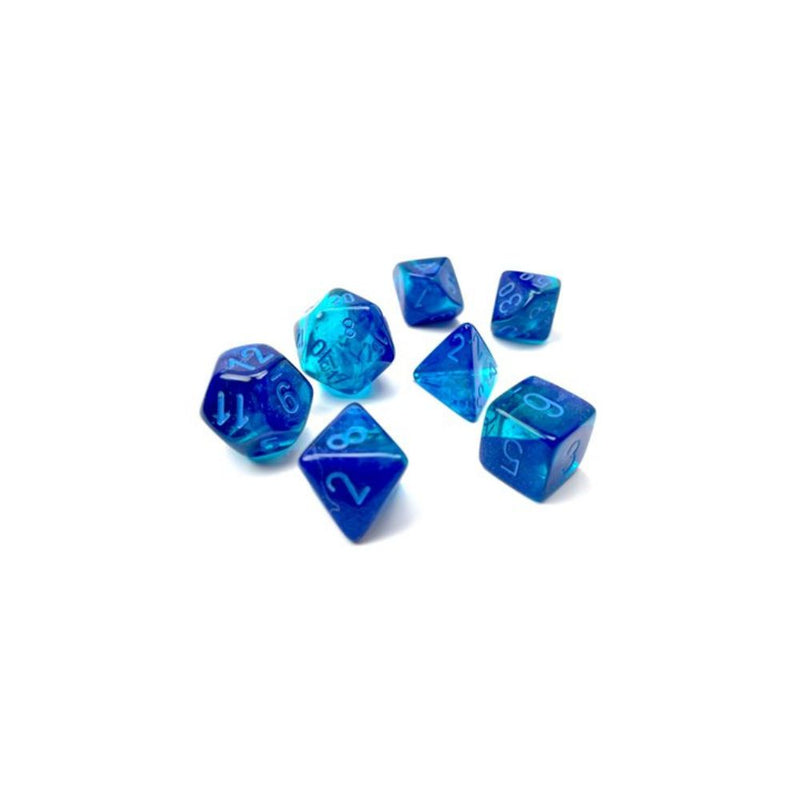 Gemini: 7Pc Polyhedral Blue / Light Blue Luminary