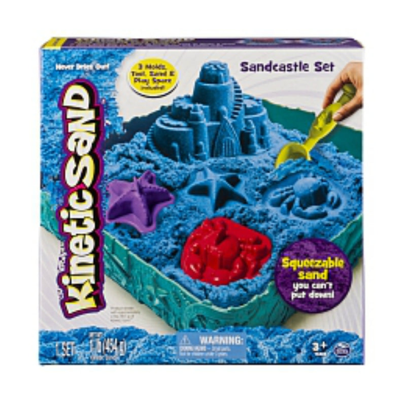 Kinetic Sand: Bac et moules à sable bleu