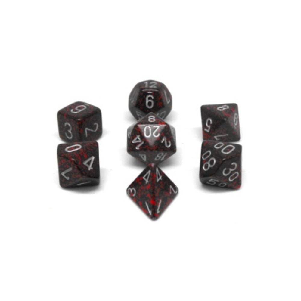 Chessex Speckled: 7Pc Silver Volcano Dice- Dés