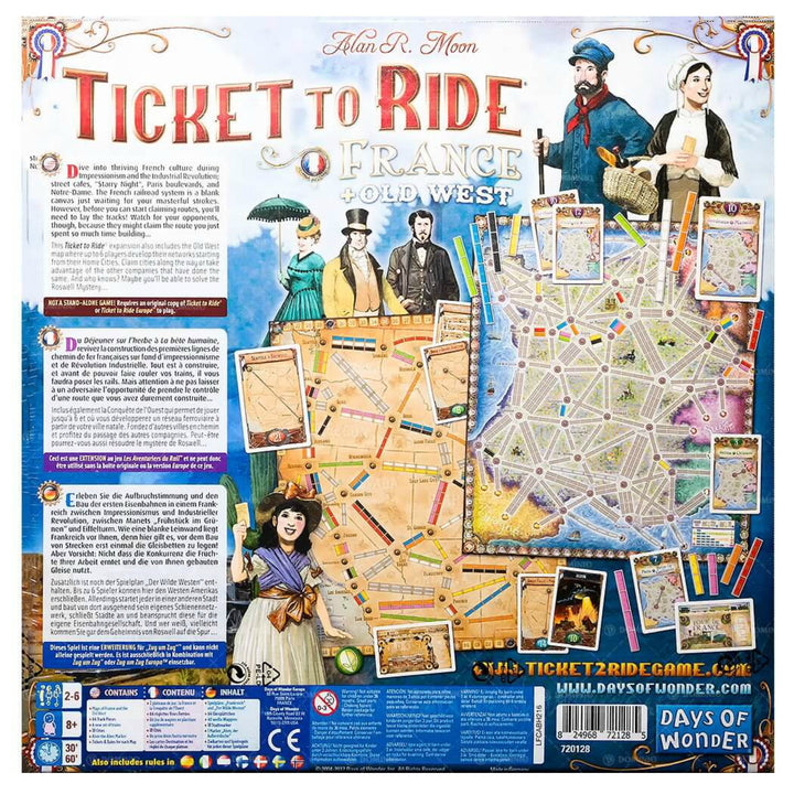 Ticket to Ride: Map #6 - France / Old West Map (ML)