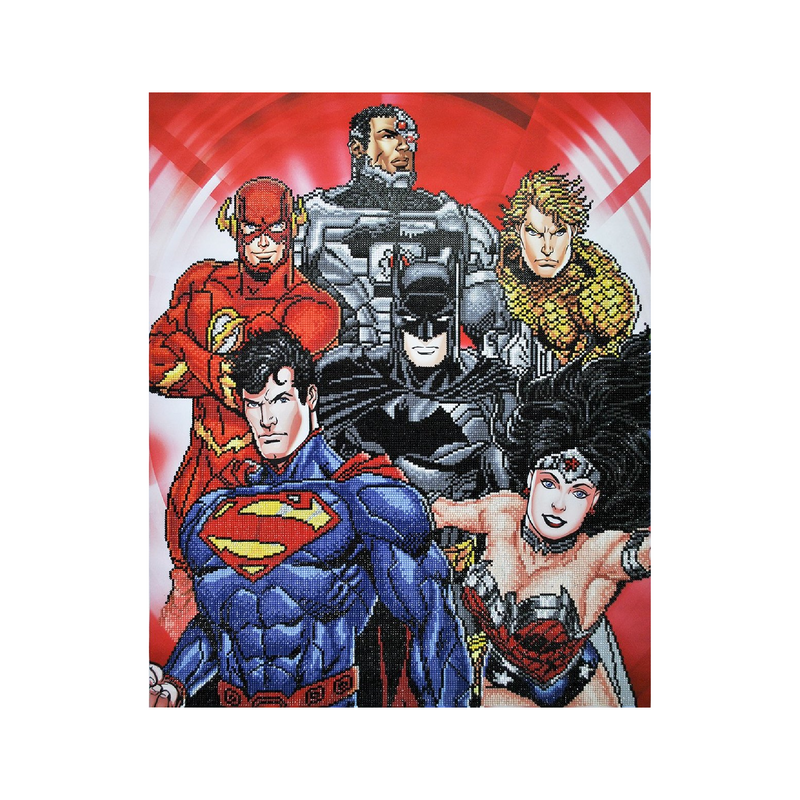 Six Stacked Superheroes Diamond Painting Kit