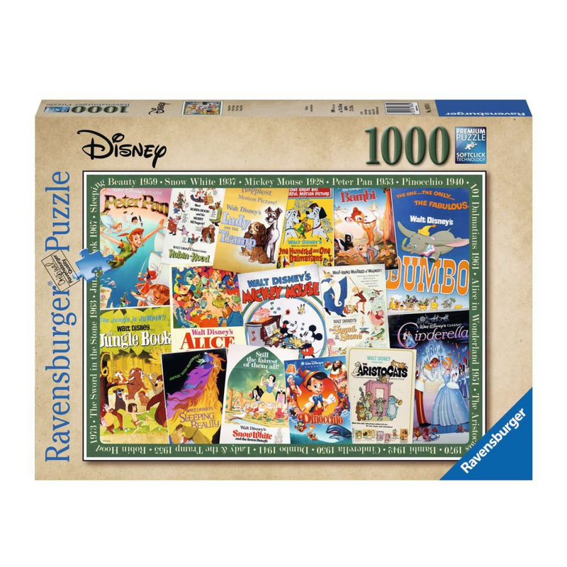 Puzzle 1000: Posters Vintage Disney