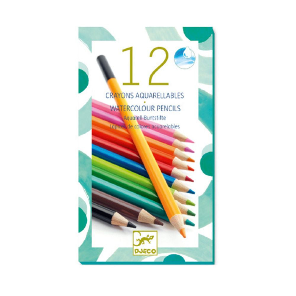 12 crayons aquarellables