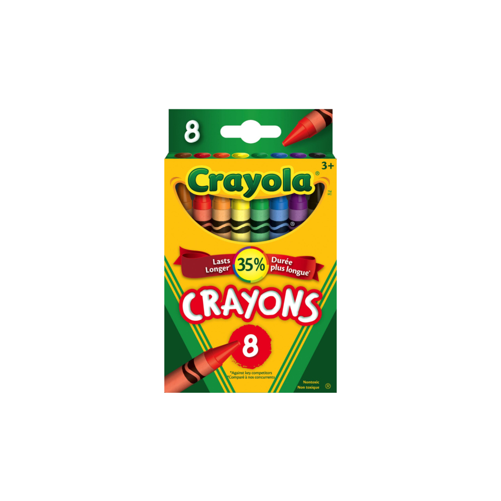 8 wax crayons