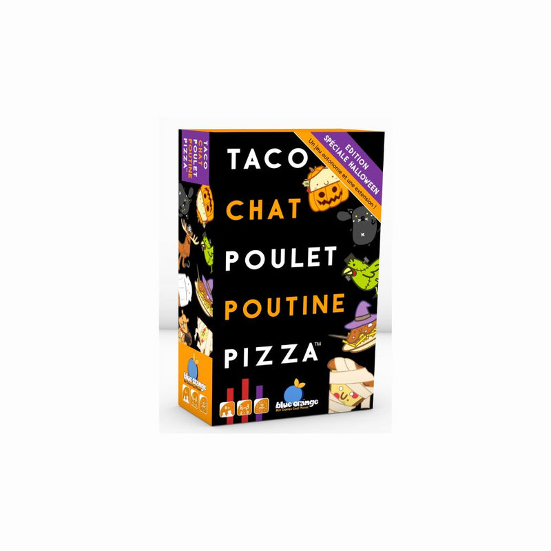 Taco, chat, poulet, poutine, pizza Halloween