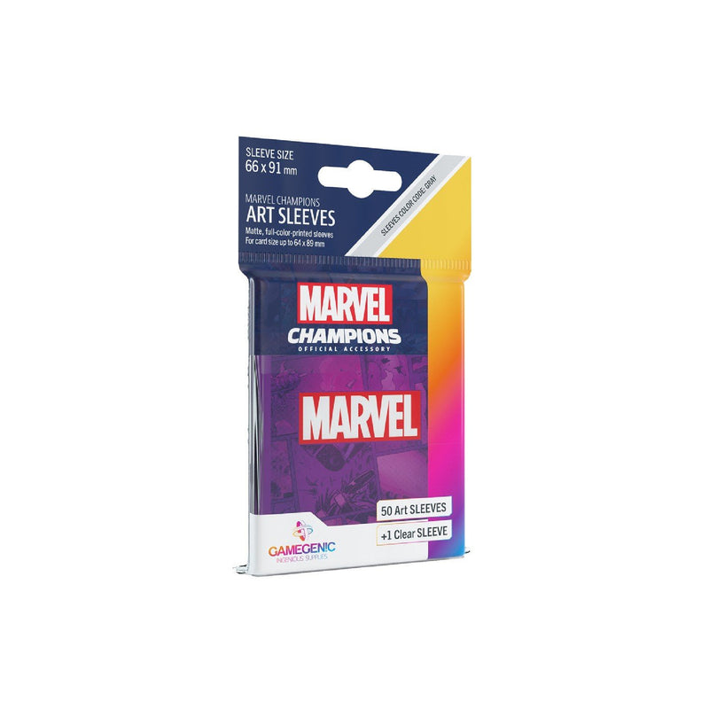 Sleeves: Marvel Champions Marvel Logo Purple 66x91mm (50)