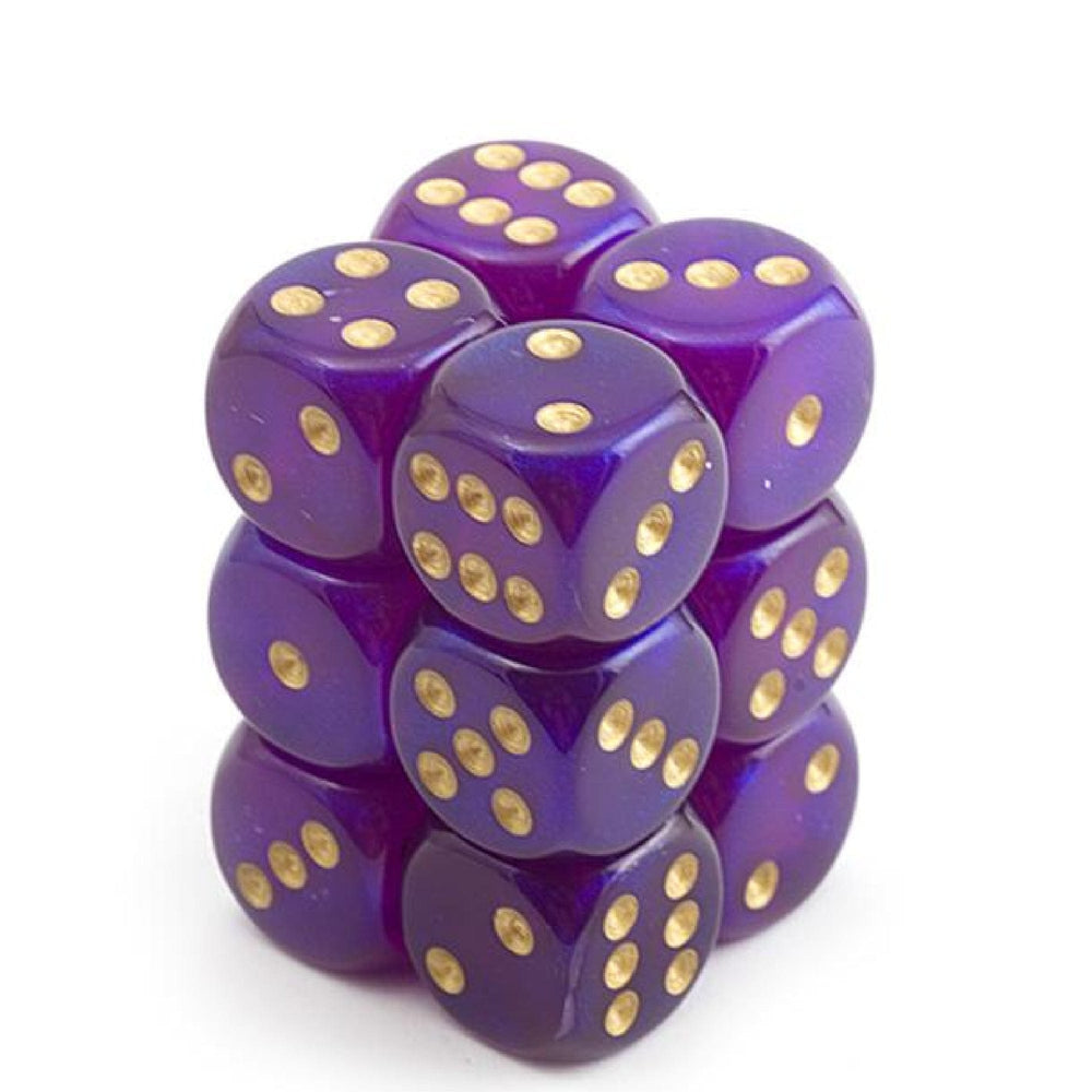 Borealis: 12D6 Royal Purple/Gold Accessoires - Dés - Classiques