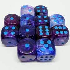 Nebula: 12D6 Nocturnal/Blue Luminary Accessoires - Dés - Classiques