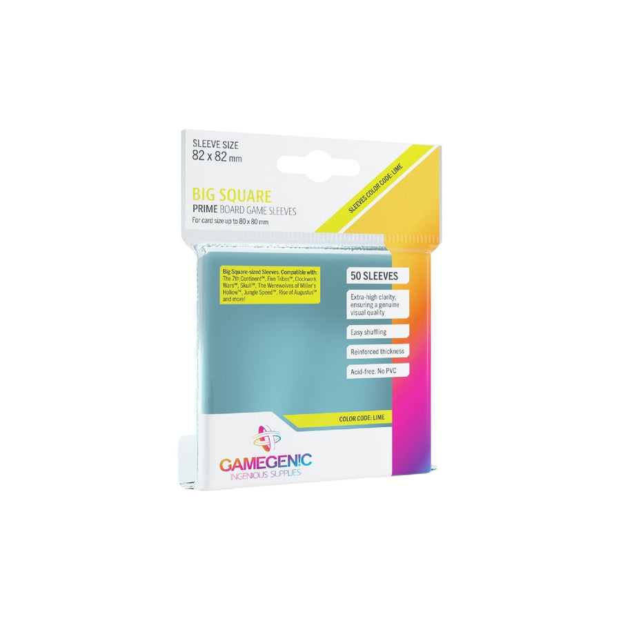 Gamegen!c Board Game Sleeves Prime Big Square - 82 x 82 mm (50) Cartables et portfolios - Sleeves - Grand carré