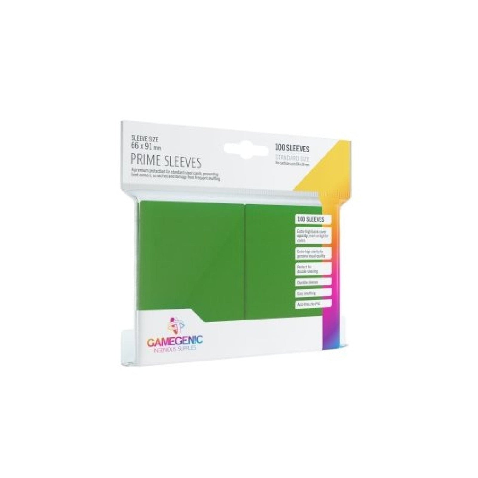 Sleeves: Prime Green 66x91mm (100) Cartables et portfolios - Sleeves