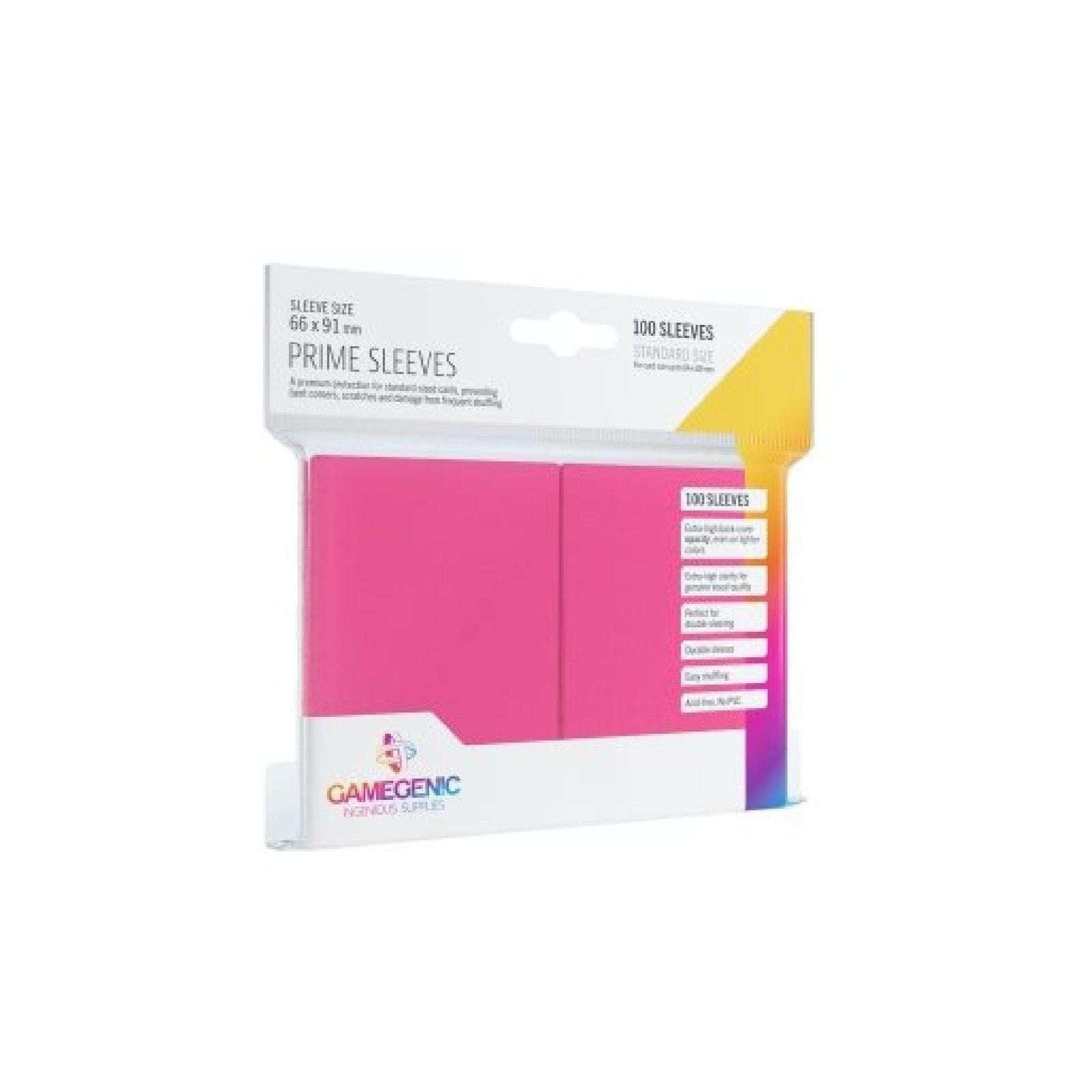 Sleeves: Prime Pink 66x91mm (100) Cartables et portfolios - Sleeves