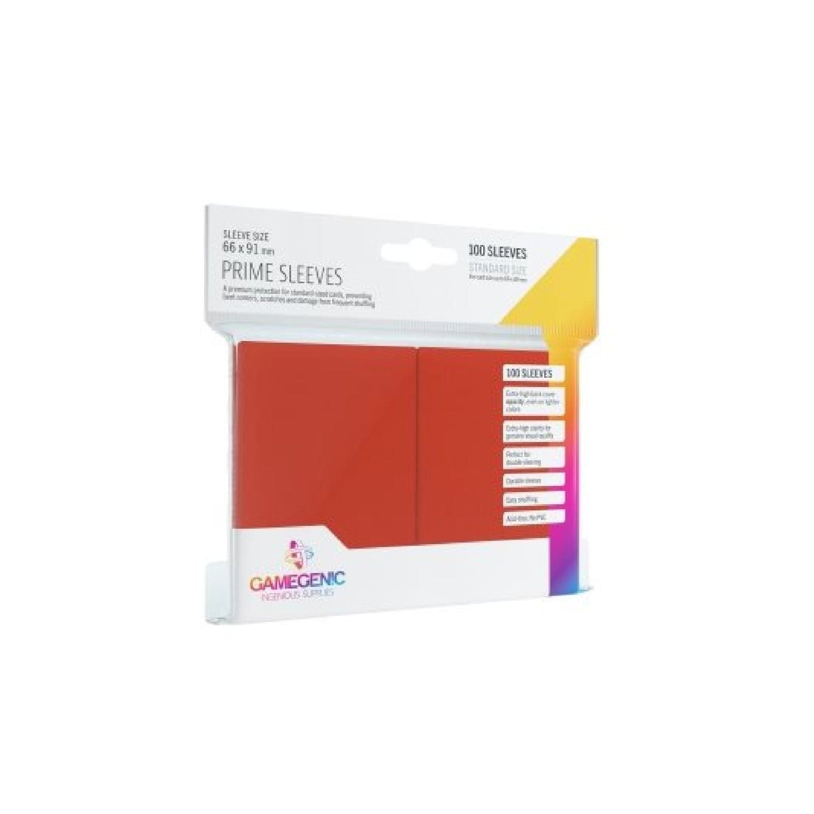 Sleeves: Prime Red 66x91mm (100) Cartables et portfolios - Sleeves