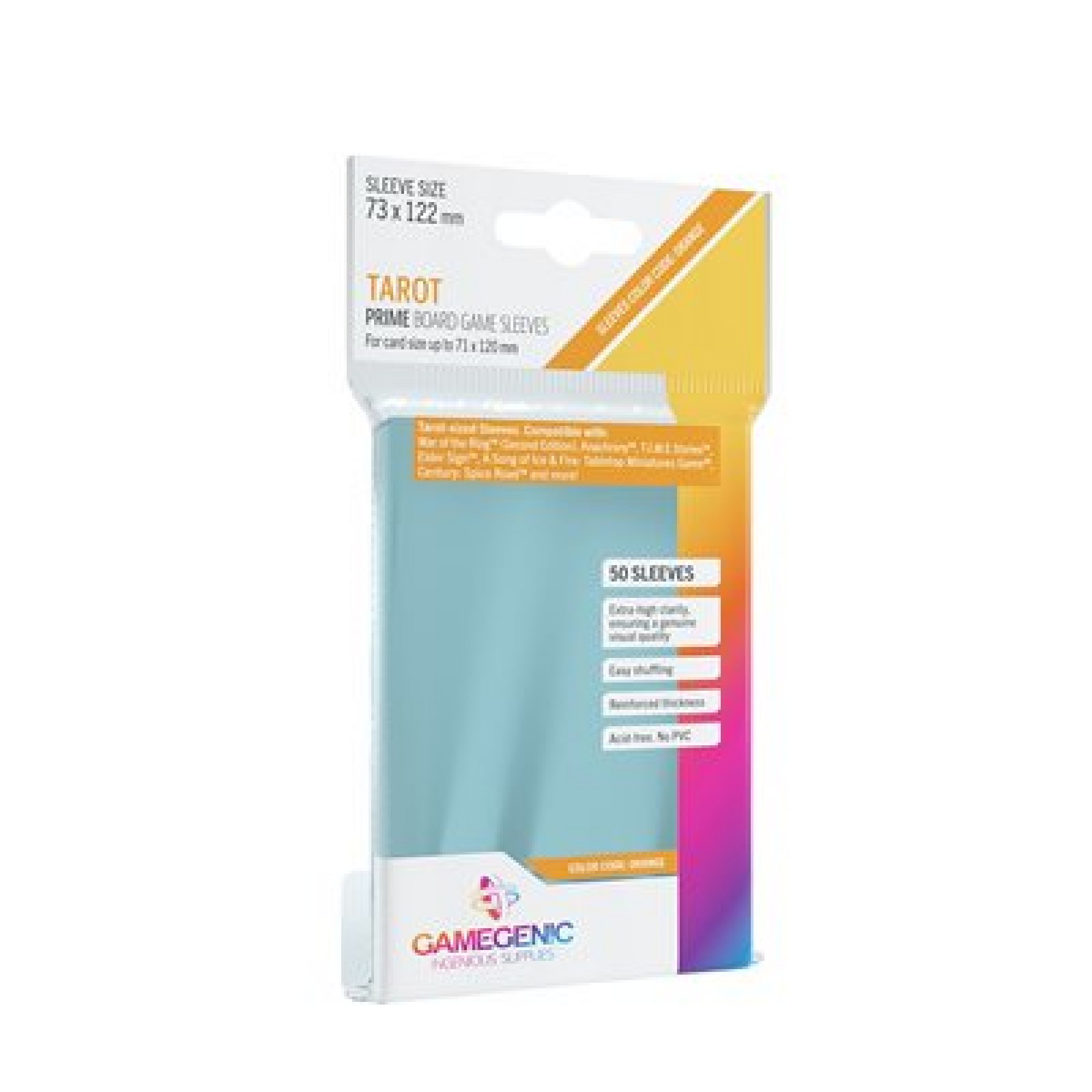 Gamegen!c Board Game Sleeves Prime Tarot - 73 x 122 mm (50) Cartables et portfolios - Sleeves - Tarot