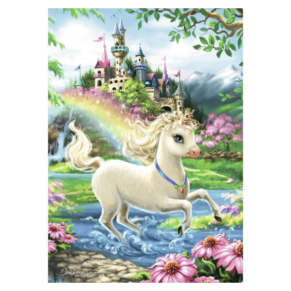 Puzzle 35: Château de la licorne CASSE-TÊTE - 25-49 morceaux