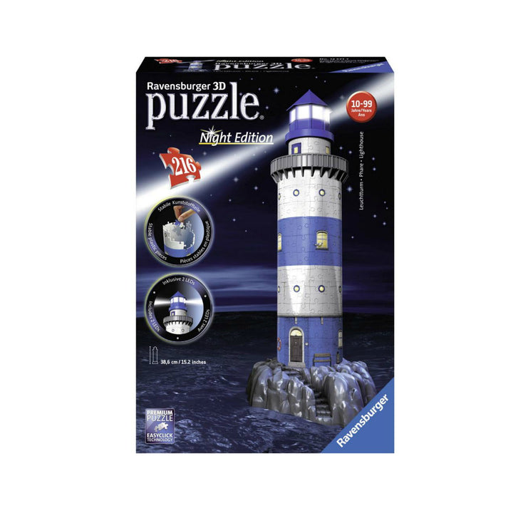 3D Puzzle 216: Lighthouse, Night Edition