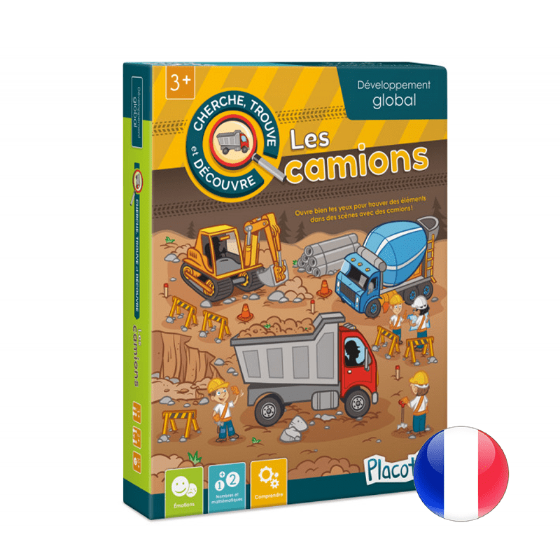 Cherche, trouve et découvre : Les camions JEUX - Éducatif