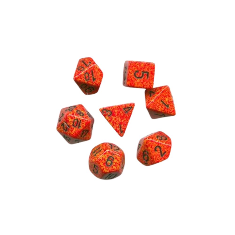 Chessex Speckled: 7Pc Fire Dice- Dés