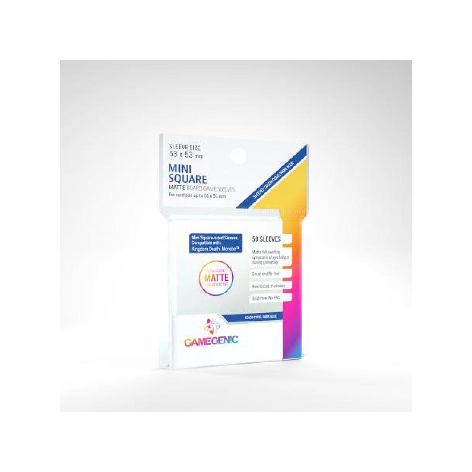 Gamegen!c Board Game Sleeves Matte Mini Square - 53 x 53 mm (50) Cartables et portfolios - Sleeves - Petit carré