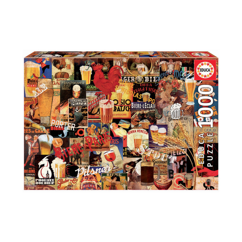 Puzzle 1000: Collage Bière Vintage