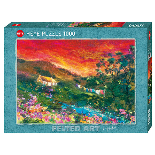Puzzle 1000: Washing Line - Felted Art