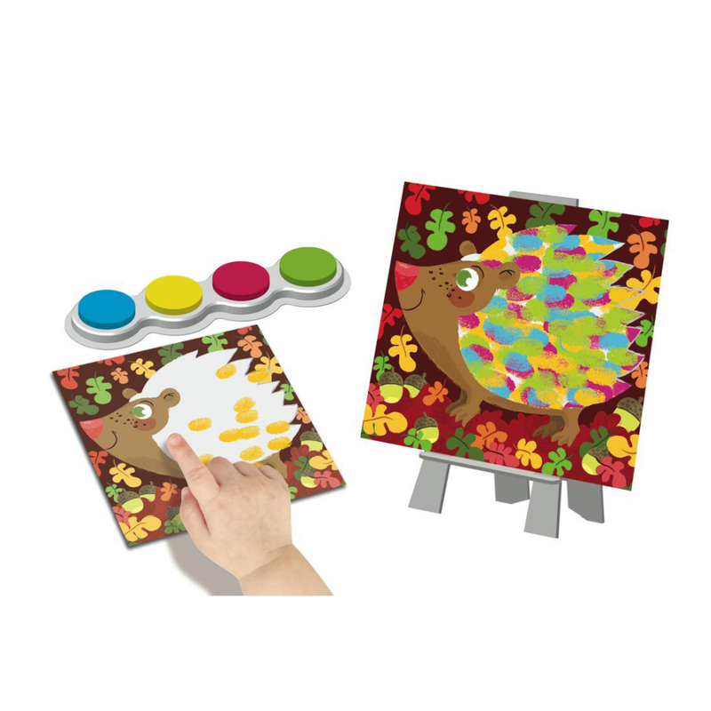 Peinture au doigt facile - Animaux colorés