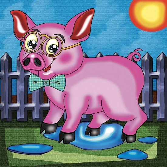 Rosario (Cochon / Pig) Diamond Painting 19 X 19 CADRE /  FRAME