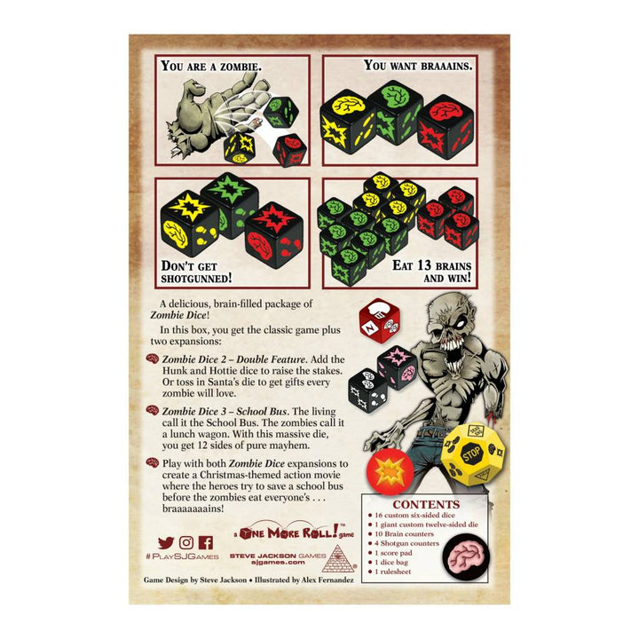 Zombie Dice Horde Edition, jeu de société familial - version anglaise