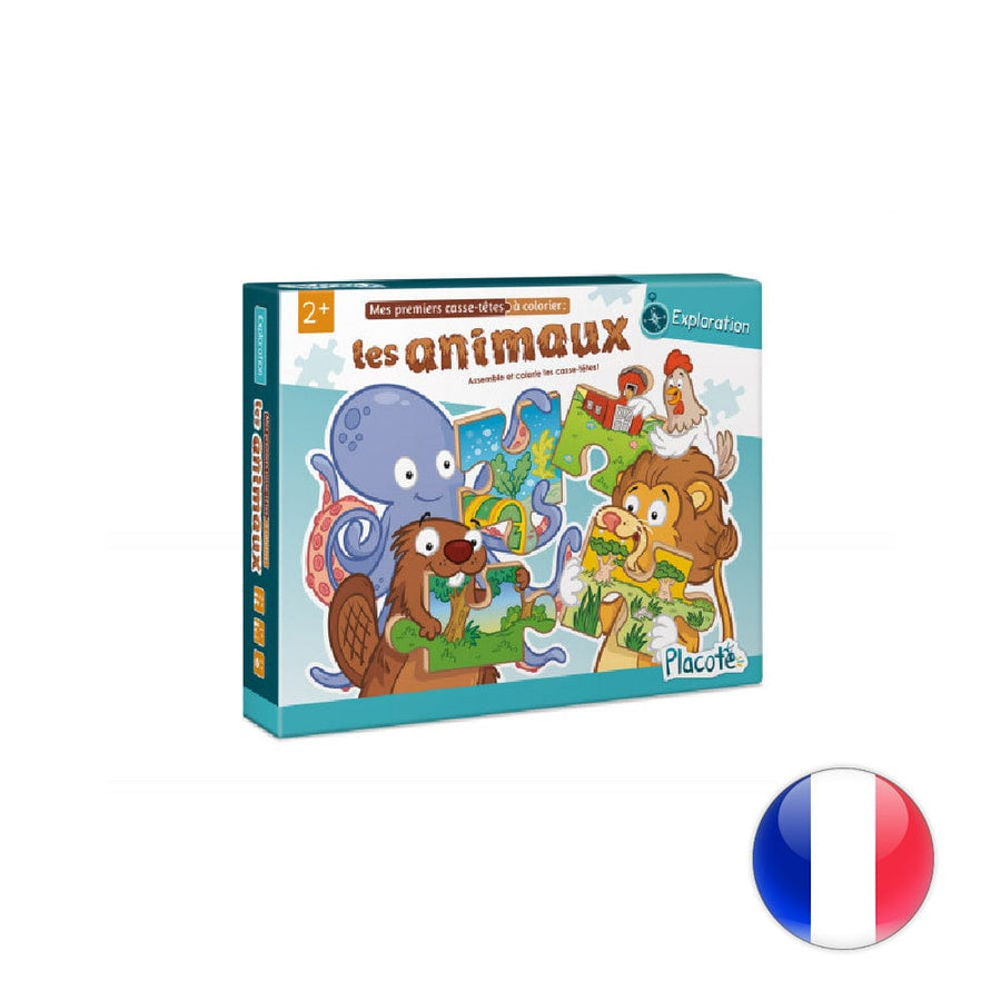 Mes premiers casse-têtes à colorier: les animaux (FR) JEUX - Éducatif