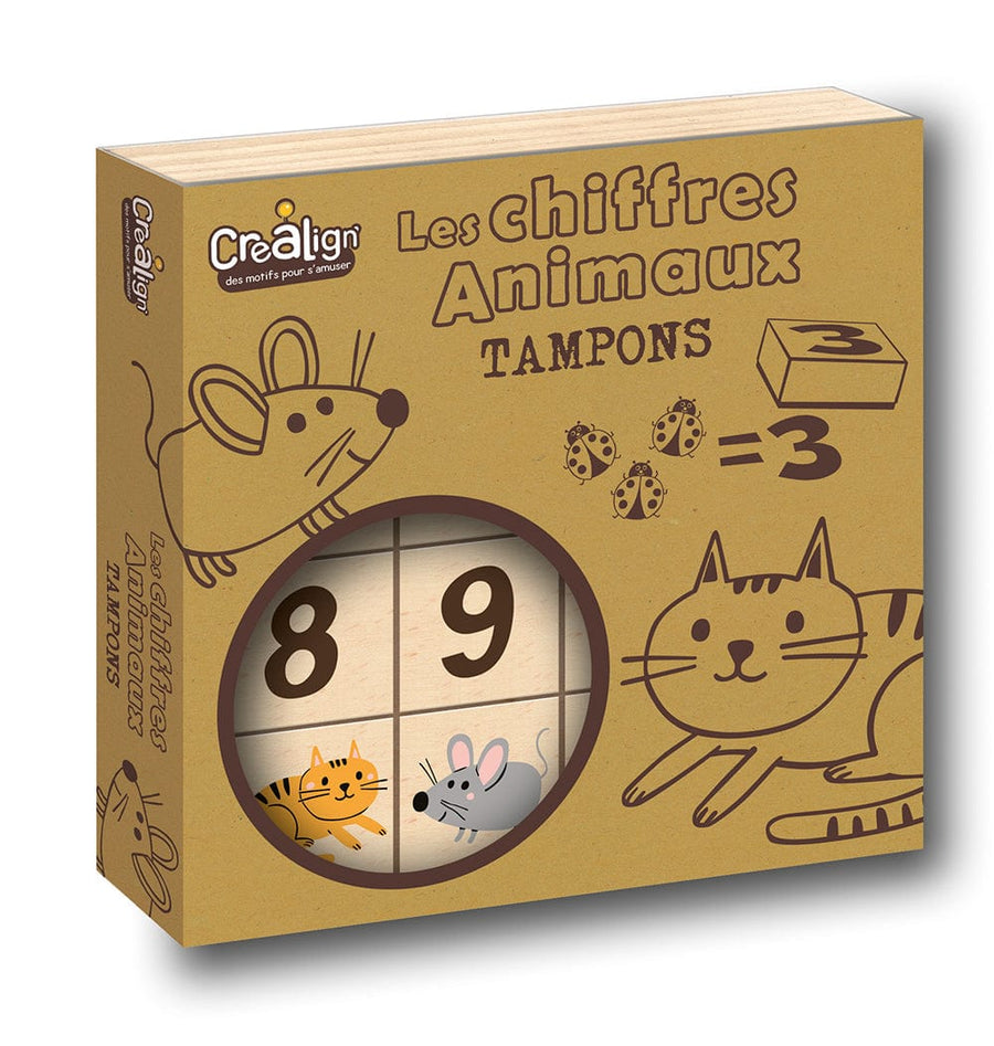 Tampons Chiffres - Animaux PASSE-TEMPS - Bricolages