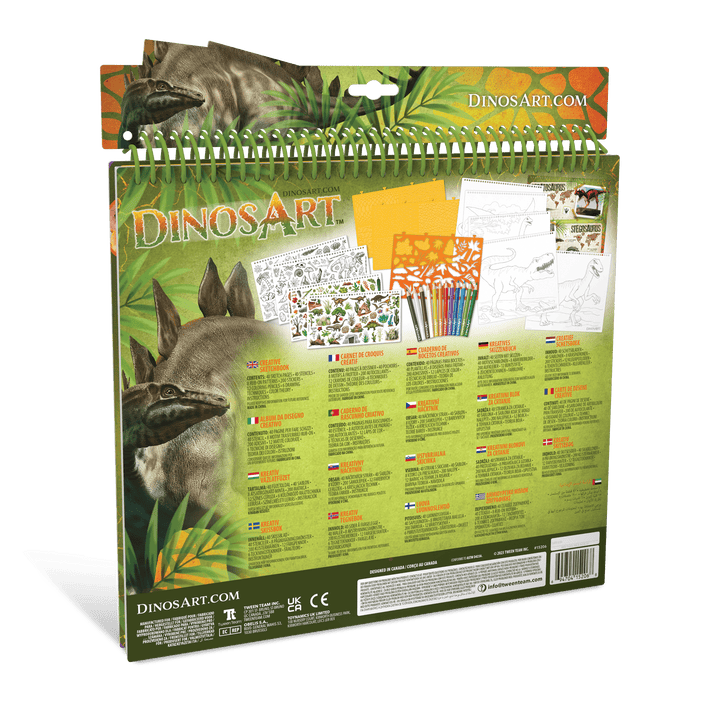 DinosArt: Grand carnet croquis créatif PASSE-TEMPS - Cahiers d'activités