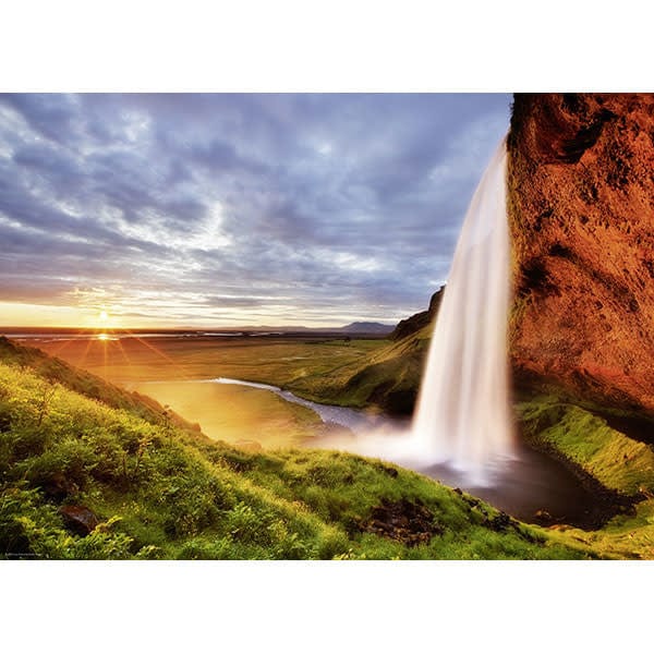 Puzzle 1000: Seljalands Waterfall, AVH (boîte carrée) CASSE-TÊTE - 1000 morceaux
