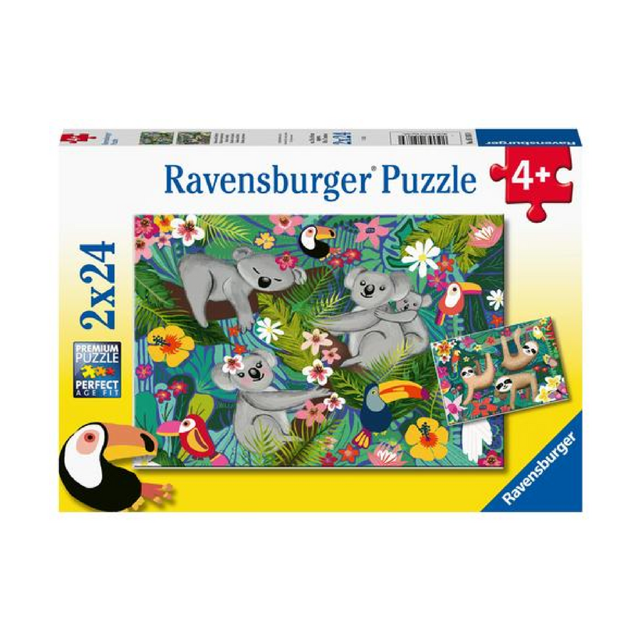 Puzzle 2 X 24: Koalas and Sloths CASSE-TÊTE - 2 - 24 morceaux