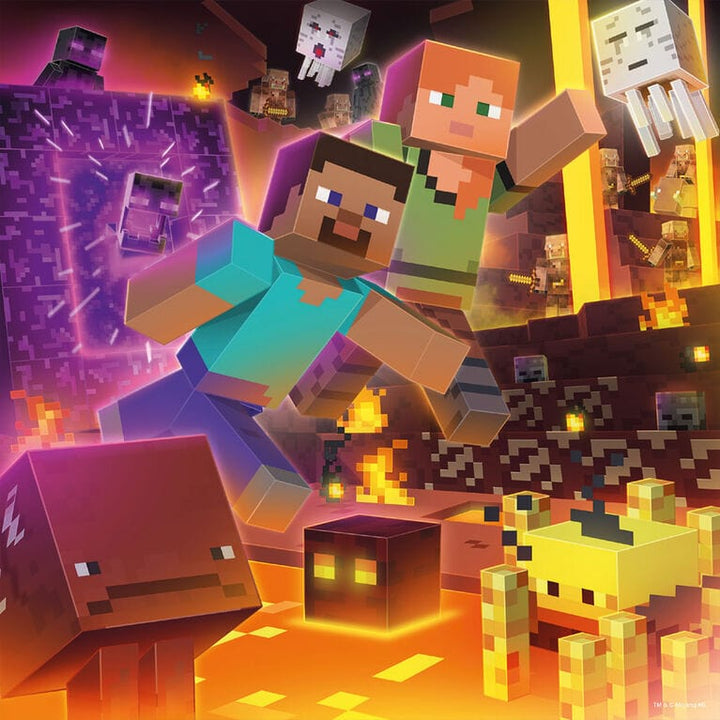 Puzzle 3x49: Biomes de Minecraft CASSE-TÊTE - 100 - 150 morceaux