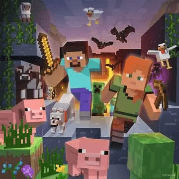 Puzzle 3x49: Biomes de Minecraft CASSE-TÊTE - 100 - 150 morceaux