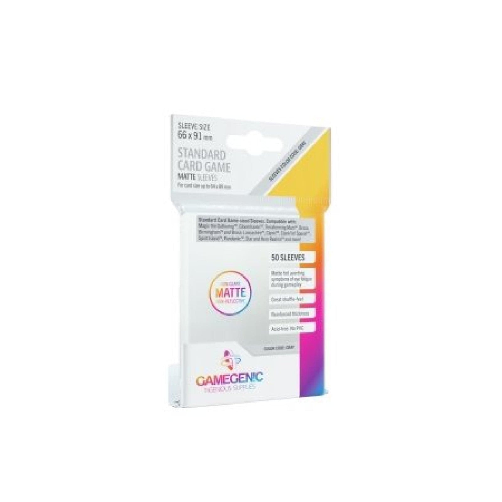 Sleeves: Matte Standard Card Game 66x91mm (50) Cartables et portfolios - Sleeves