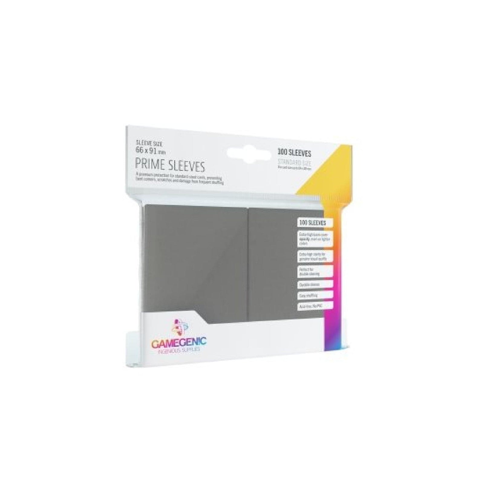 Sleeves: Prime Grey 66x91mm (100) Cartables et portfolios - Sleeves